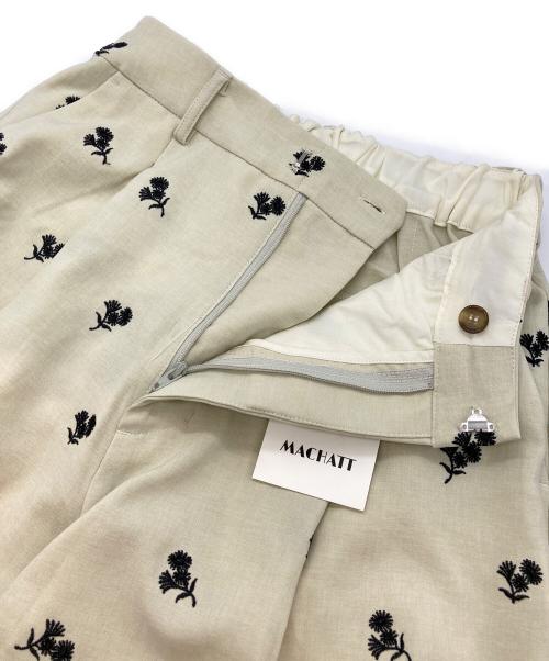 machatt（マチャット）MACHATT (マチャット) エンブロイダリーワイドパンツ ベージュ サイズ:36 未使用品の古着・服飾アイテム