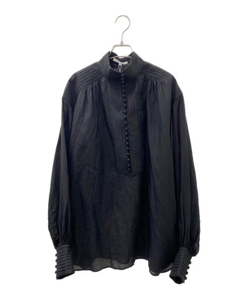 CADUNE（カデュネ）CADUNE (カデュネ) タックボリュームブラウス ブラック サイズ:38 未使用品の古着・服飾アイテム