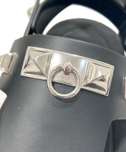 HERMES（エルメス）HERMES (エルメス) メドールサンダル ブラック サイズ:37の古着・服飾アイテム