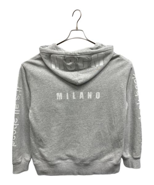 MSGM（エムエスジーエム）MSGM (エムエスジーエム) プルオーバーパーカー グレー サイズ:Mの古着・服飾アイテム