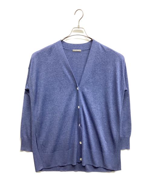theory luxe（セオリーリュクス）theory luxe (セオリーリュクス) Sheer Knit Rouge カーディガン ブルー サイズ:40の古着・服飾アイテム