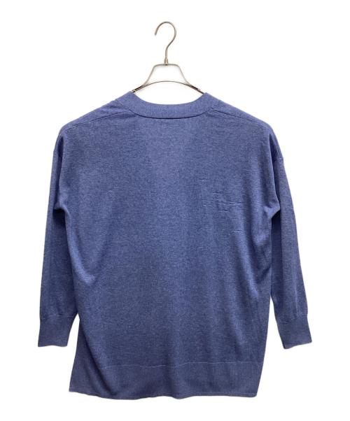 theory luxe（セオリーリュクス）theory luxe (セオリーリュクス) Sheer Knit Rouge カーディガン ブルー サイズ:40の古着・服飾アイテム