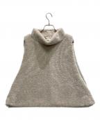 PLAIN PEOPLEプレインピープル）の古着「モックネックエコファーベスト」｜アイボリー