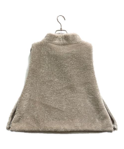 PLAIN PEOPLE（プレインピープル）PLAIN PEOPLE (プレインピープル) モックネックエコファーベスト アイボリー サイズ:9の古着・服飾アイテム