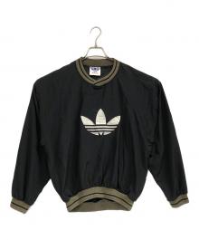 adidas（アディダス）の古着「トレフォイルロゴナイロンプルオーバー」｜ブラック