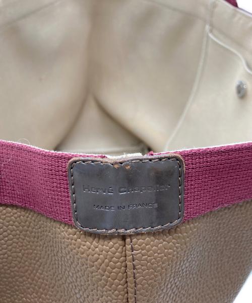 Herve Chapelier（エルベシャプリエ）Herve Chapelier (エルベシャプリエ) コーテッドキャンバススクエア L ブラウンの古着・服飾アイテム