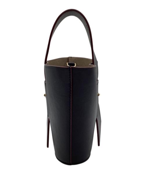 CAROLINA SANTO DOMINGO（カロリーナ・サント・ドミンゴ）CAROLINA SANTO DOMINGO (カロリーナ・サント・ドミンゴ) アンフォラ レザーショルダーバッグ ブラックの古着・服飾アイテム