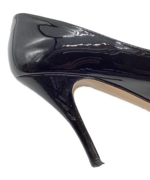 Salvatore Ferragamo（サルヴァトーレ フェラガモ）Salvatore Ferragamo (サルヴァトーレ フェラガモ) エナメルヒールパンプス ブラック サイズ:5　1/２の古着・服飾アイテム