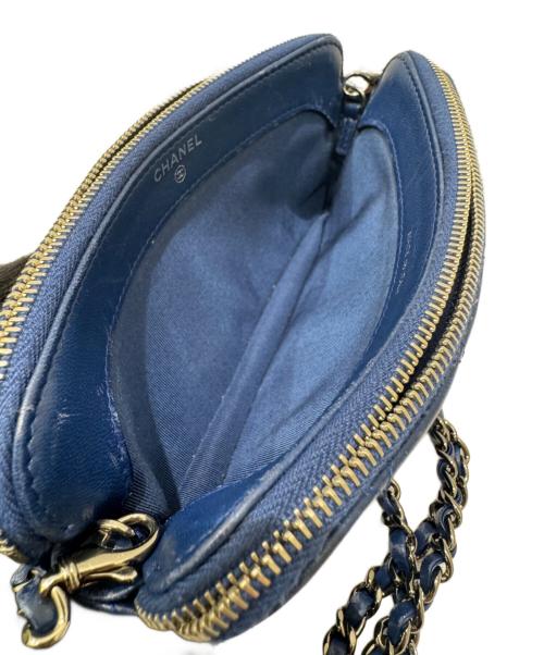 CHANEL（シャネル）CHANEL (シャネル) マトラッセ ココマーク チェーンウォレット A82527 ブルーの古着・服飾アイテム