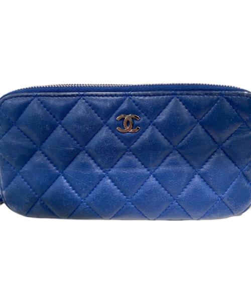 CHANEL（シャネル）CHANEL (シャネル) マトラッセ ココマーク チェーンウォレット A82527 ブルーの古着・服飾アイテム