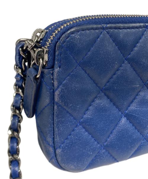 CHANEL（シャネル）CHANEL (シャネル) マトラッセ ココマーク チェーンウォレット A82527 ブルーの古着・服飾アイテム