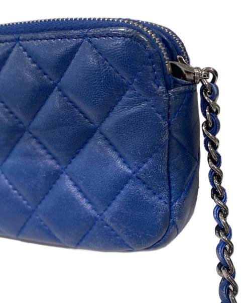 CHANEL（シャネル）CHANEL (シャネル) マトラッセ ココマーク チェーンウォレット A82527 ブルーの古着・服飾アイテム