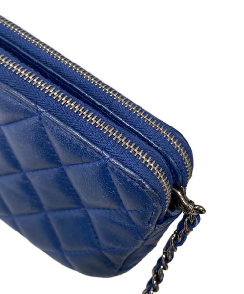 CHANEL（シャネル）CHANEL (シャネル) マトラッセ ココマーク チェーンウォレット A82527 ブルーの古着・服飾アイテム