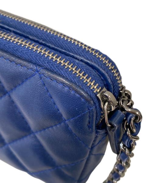 CHANEL（シャネル）CHANEL (シャネル) マトラッセ ココマーク チェーンウォレット A82527 ブルーの古着・服飾アイテム
