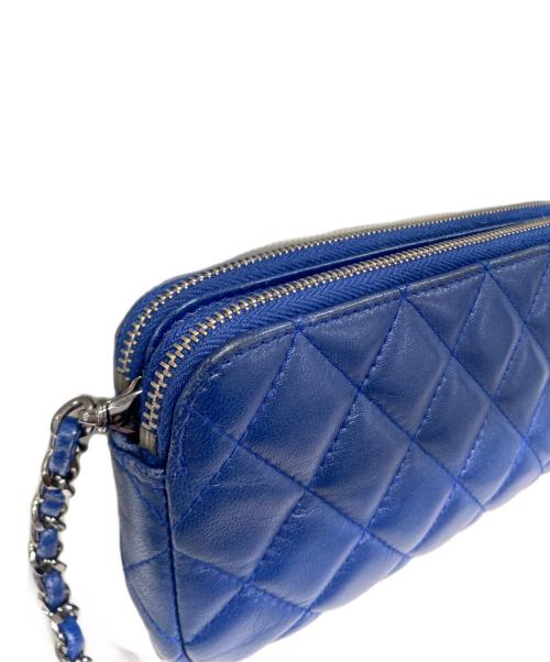CHANEL（シャネル）CHANEL (シャネル) マトラッセ ココマーク チェーンウォレット A82527 ブルーの古着・服飾アイテム