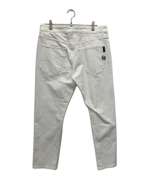 philipp plein（フィリッププレイン）PHILIPP PLEIN (フィリッププレイン) Denim Trousers Detroit Fit ホワイト サイズ:86cm (W34)の古着・服飾アイテム