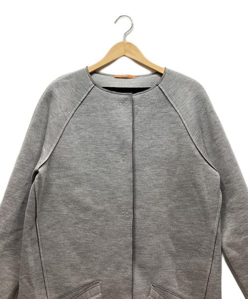 HUGO BOSS（ヒューゴ ボス）HUGO BOSS (ヒューゴ ボス) ノーカラーコート ライトグレー サイズ:Sの古着・服飾アイテム