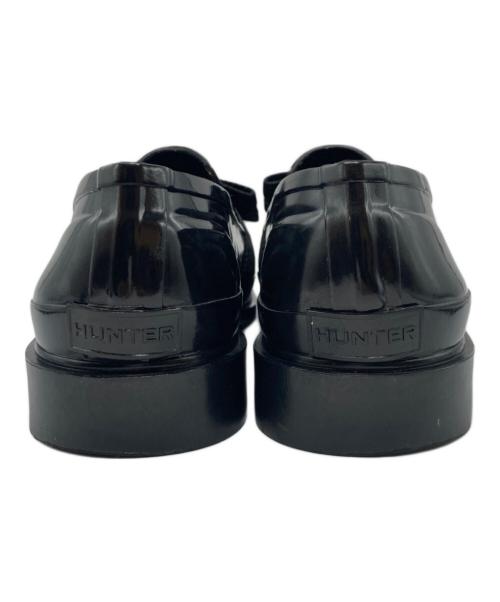 HUNTER（ハンター）HUNTER (ハンター) リファインド ボウ グロス ペニー ローファー ブラック サイズ:UK7の古着・服飾アイテム
