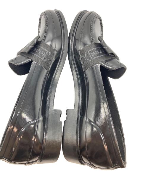 HUNTER（ハンター）HUNTER (ハンター) リファインド ボウ グロス ペニー ローファー ブラック サイズ:UK7の古着・服飾アイテム