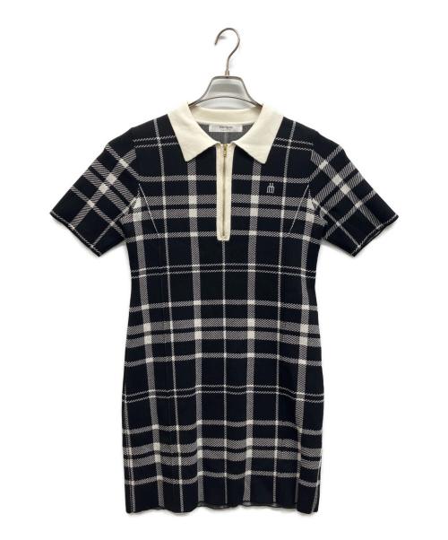 HER LIP TO（ハーリップトゥ）Her lip to (ハーリップトゥ) Trois Logo Knit Mini Dress ブラック サイズ:Mの古着・服飾アイテム