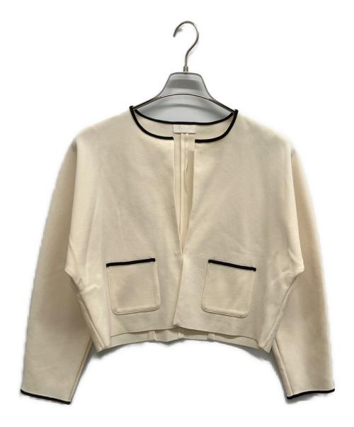 BALLSEY（ボールジィ）BALLSEY (ボールジィ) ミラノリブ クルーネックカーディガン ベージュ サイズ:Sの古着・服飾アイテム