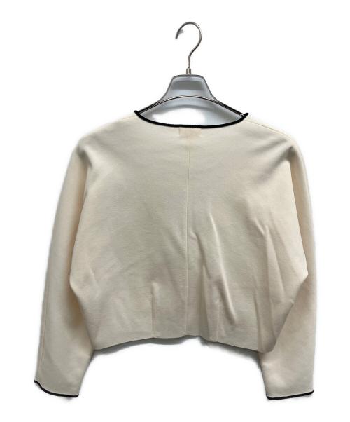 BALLSEY（ボールジィ）BALLSEY (ボールジィ) ミラノリブ クルーネックカーディガン ベージュ サイズ:Sの古着・服飾アイテム