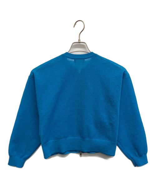 allureville（アルアバイル）allureville (アルアバイル) シアーラミーブルゾン ブルー サイズ:2 未使用品の古着・服飾アイテム