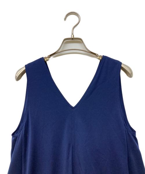 CABAN（キャバン）CABaN (キャバン) キュプラポリエステルスムース Vネックワンピース ネイビー サイズ:Sの古着・服飾アイテム