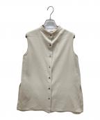 Whim Gazetteウィムガゼット）の古着「ドライストレッチ2WAYブラウス」｜ベージュ