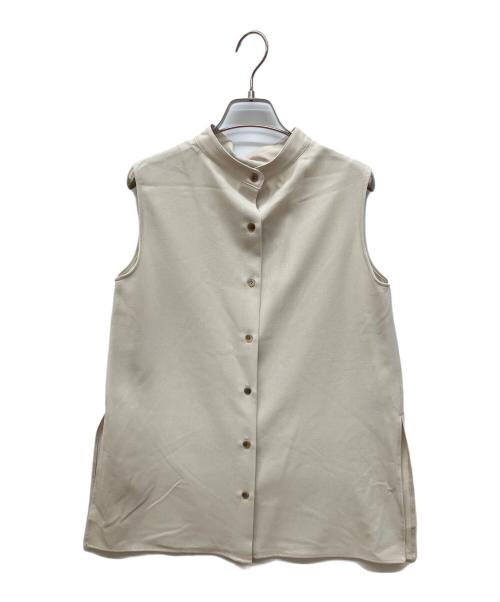 Whim Gazette（ウィムガゼット）Whim Gazette (ウィムガゼット) ドライストレッチ2WAYブラウス ベージュ サイズ:Freeの古着・服飾アイテム