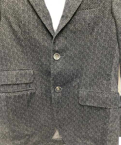 THE GIGI（ザ・ジジ）THE GIGI (ザ・ジジ) ピークドラペルヘリンボーンジャケット ブラック サイズ:42の古着・服飾アイテム