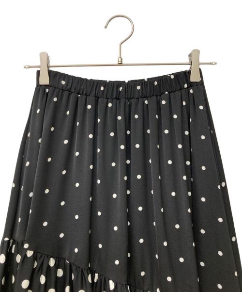 BEARDSLEY（ビアズリー）BEARDSLEY (ビアズリー) ドットパッチワークロングスカート ブラック サイズ:Fの古着・服飾アイテム