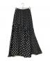 BEARDSLEY（ビアズリー）の古着「ドットパッチワークロングスカート」｜ブラック