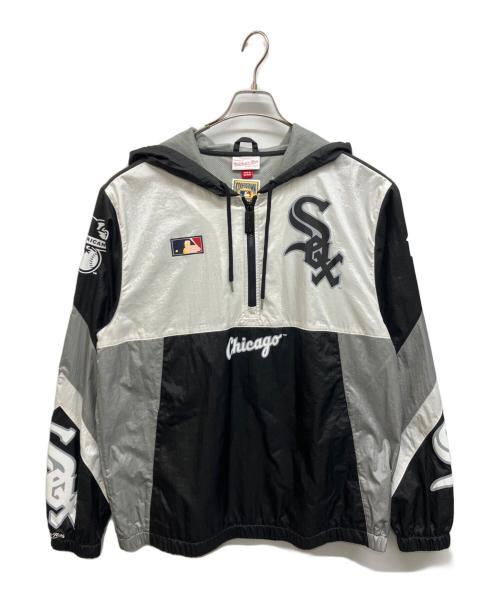 MITCHELL & NESS（ミッチェルアンドネス）MITCHELL & NESS (ミッチェルアンドネス) ハーフジップジャケット ブラック サイズ:Lの古着・服飾アイテム