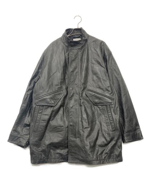 MAISON SPECIAL（メゾンスペシャル）MAISON SPECIAL (メゾンスペシャル) Buffalo Crack Leather Dress-Over Short Mods Coat/バッファローレザードレスオーバーショートモッズコート ブラック サイズ:2の古着・服飾アイテム