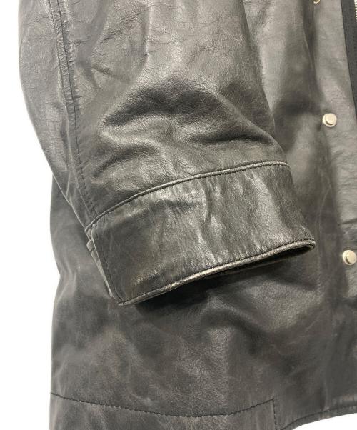 MAISON SPECIAL（メゾンスペシャル）MAISON SPECIAL (メゾンスペシャル) Buffalo Crack Leather Dress-Over Short Mods Coat/バッファローレザードレスオーバーショートモッズコート ブラック サイズ:2の古着・服飾アイテム