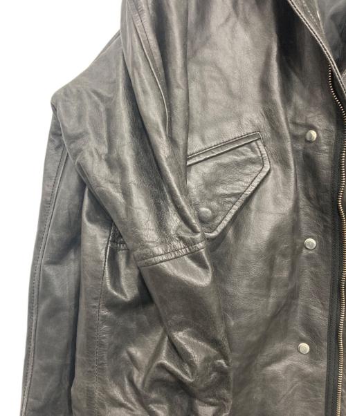 MAISON SPECIAL（メゾンスペシャル）MAISON SPECIAL (メゾンスペシャル) Buffalo Crack Leather Dress-Over Short Mods Coat/バッファローレザードレスオーバーショートモッズコート ブラック サイズ:2の古着・服飾アイテム