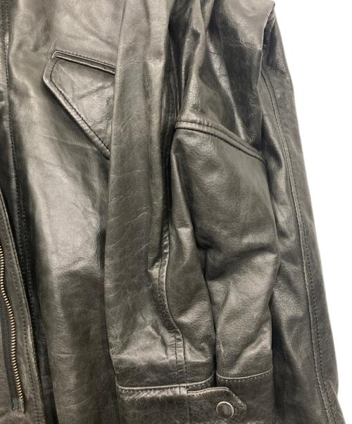 MAISON SPECIAL（メゾンスペシャル）MAISON SPECIAL (メゾンスペシャル) Buffalo Crack Leather Dress-Over Short Mods Coat/バッファローレザードレスオーバーショートモッズコート ブラック サイズ:2の古着・服飾アイテム