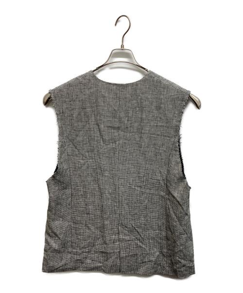 Spick and Span（スピック＆スパン）Spick and Span (スピック＆スパン) リネンスリーブレスオーバージャケット ブラック サイズ:Freeの古着・服飾アイテム