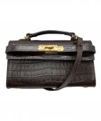 SITA PARANTICAシータパランティカ）の古着「クロコ型押しミニバッグ」｜ブラウン