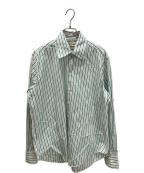 camisas manoloカミサス マノロ）の古着「ストライプシャツ」｜グリーン
