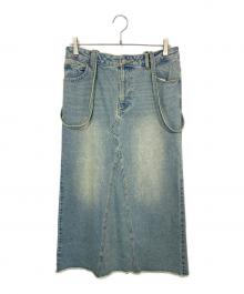 MONN（モン）の古着「LOOSE DENIM SKIRT/デニムスカート」｜ブルー