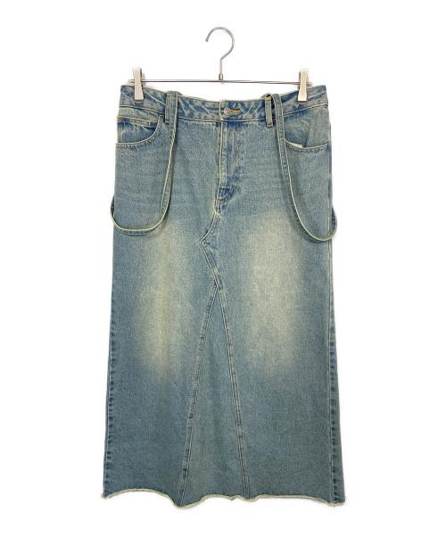 MONN（モン）MONN (モン) LOOSE DENIM SKIRT/デニムスカート ブルー サイズ:38の古着・服飾アイテム