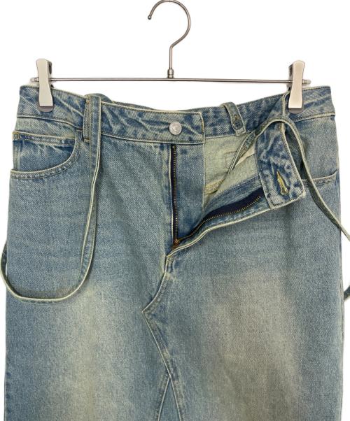 MONN（モン）MONN (モン) LOOSE DENIM SKIRT/デニムスカート ブルー サイズ:38の古着・服飾アイテム