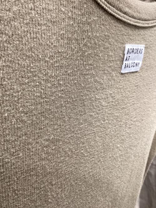 BORDERS at BALCONY（ボーダーズアットバルコニー）BORDERS at BALCONY (ボーダーズアットバルコニー) RIB TEE ブラウン サイズ:36の古着・服飾アイテム