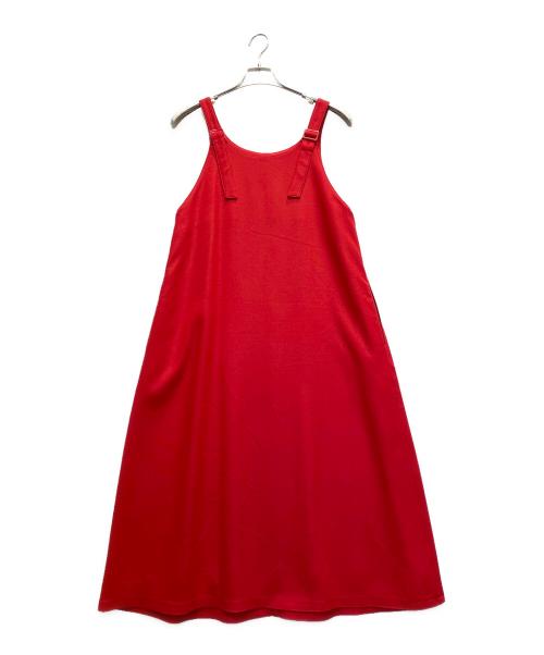 BALLSEY（ボールジィ）BALLSEY (ボールジィ) ストレッチボタニー ジャンパースカート レッド サイズ:36 未使用品の古着・服飾アイテム