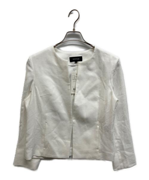 UNTITLED（アンタイトル）UNTITLED (アンタイトル) ネオカトレアノーカラージャケット ホワイト サイズ:2 未使用品の古着・服飾アイテム
