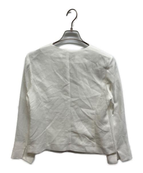 UNTITLED（アンタイトル）UNTITLED (アンタイトル) ネオカトレアノーカラージャケット ホワイト サイズ:2 未使用品の古着・服飾アイテム