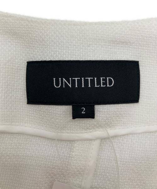UNTITLED（アンタイトル）UNTITLED (アンタイトル) ネオカトレアノーカラージャケット ホワイト サイズ:2 未使用品の古着・服飾アイテム