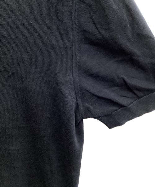 PRADA（プラダ）PRADA (プラダ) ニットポロシャツ ネイビー サイズ:48の古着・服飾アイテム